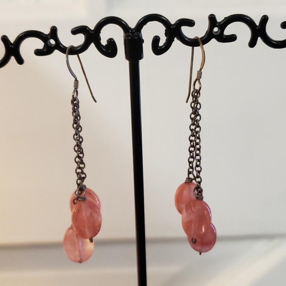 Strawberry quartz earrings